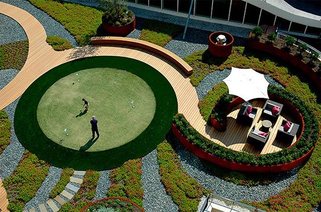 空中綠洲 美國(guó)努韋勒屋頂花園景觀設(shè)計(jì)的鳥(niǎo)瞰之美